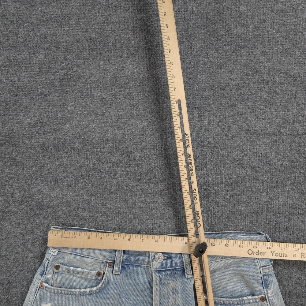 Citizens Of Humanity Shorts Womens 29 Blue Annabelle Cut-Off Raw Hem Distressed - Picture 9 of 13